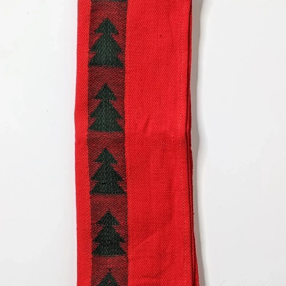 Crate&Barrel Red 100% Cotton Hostess Towel